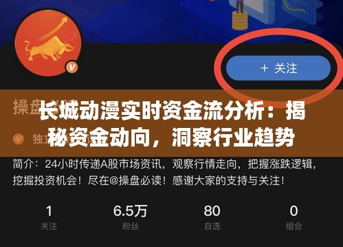 长城动漫实时资金流分析：揭秘资金动向，洞察行业趋势