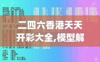 二四六香港天天开彩大全,模型解答解释落实_复古款4.650