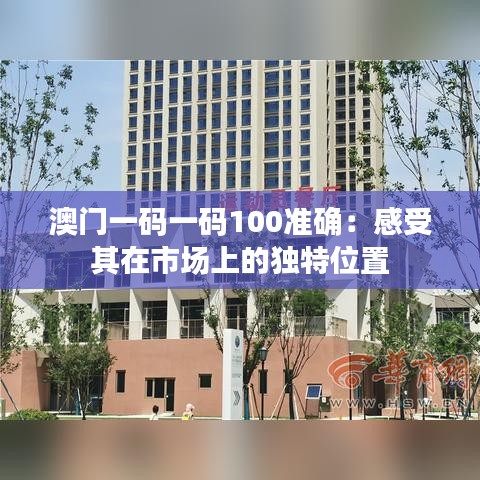 澳门一码一码100准确：感受其在市场上的独特位置