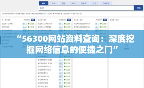 “56300网站资料查询：深度挖掘网络信息的便捷之门”