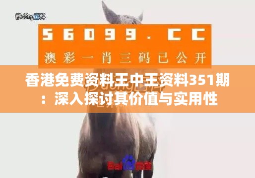 香港免费资料王中王资料351期：深入探讨其价值与实用性