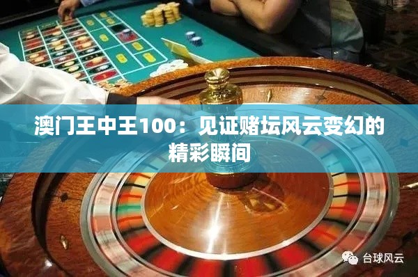澳门王中王100：见证赌坛风云变幻的精彩瞬间