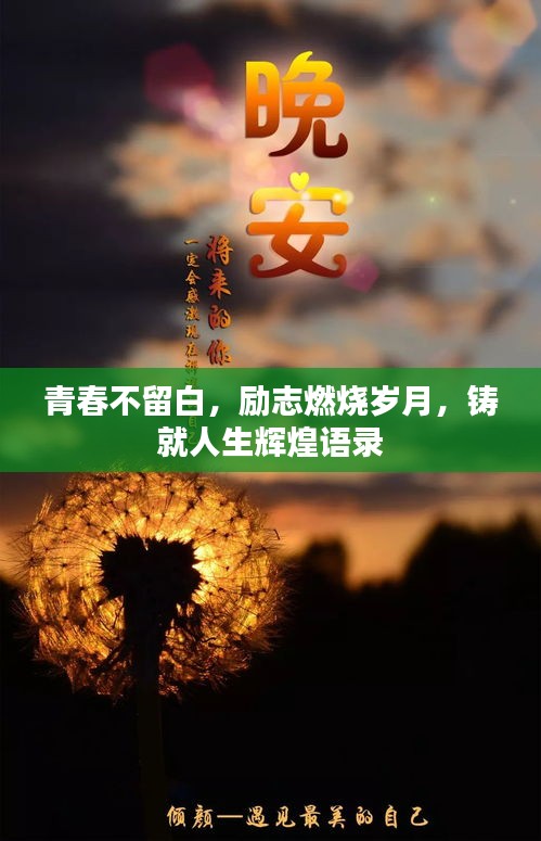 青春不留白，励志燃烧岁月，铸就人生辉煌语录