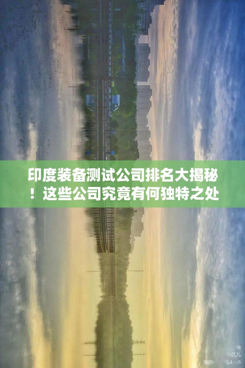 印度装备测试公司排名大揭秘！这些公司究竟有何独特之处？