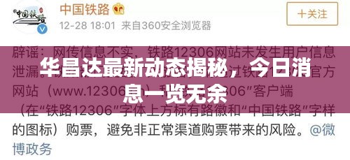 华昌达最新动态揭秘，今日消息一览无余