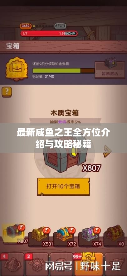 最新咸鱼之王全方位介绍与攻略秘籍