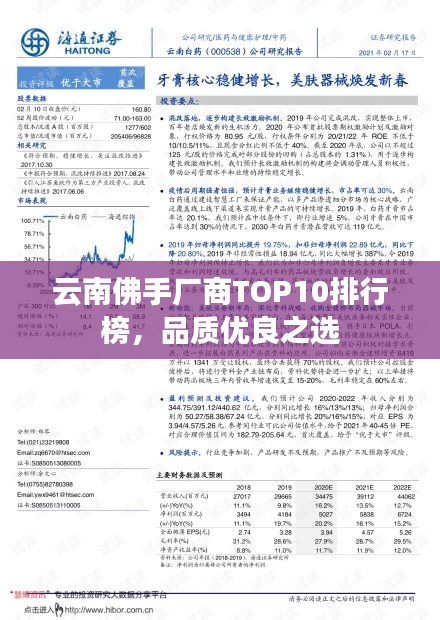 云南佛手厂商TOP10排行榜，品质优良之选
