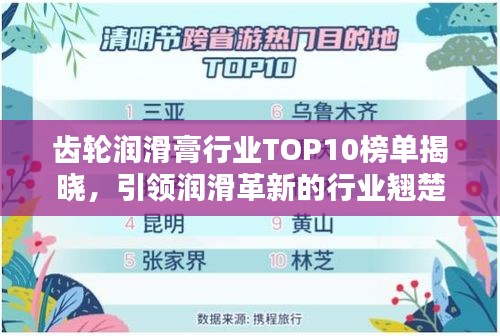 齿轮润滑膏行业TOP10榜单揭晓，引领润滑革新的行业翘楚！