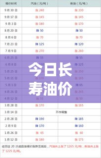 今日长寿油价最新动态，查询最新油价，出行预算早知道