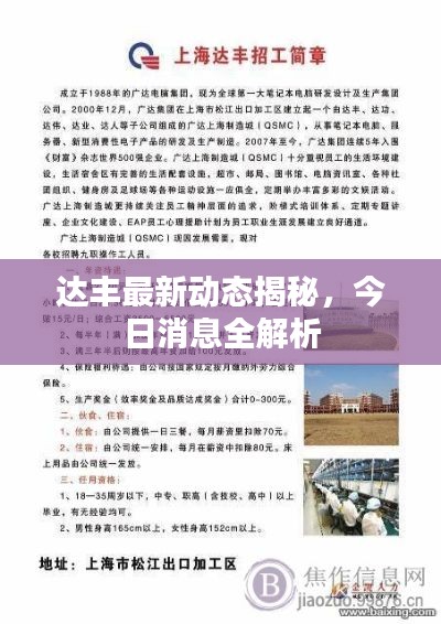 达丰最新动态揭秘，今日消息全解析