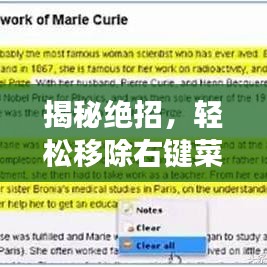 揭秘绝招，轻松移除右键菜单中的百度一下功能！