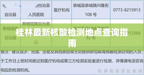 桂林最新核酸检测地点查询指南