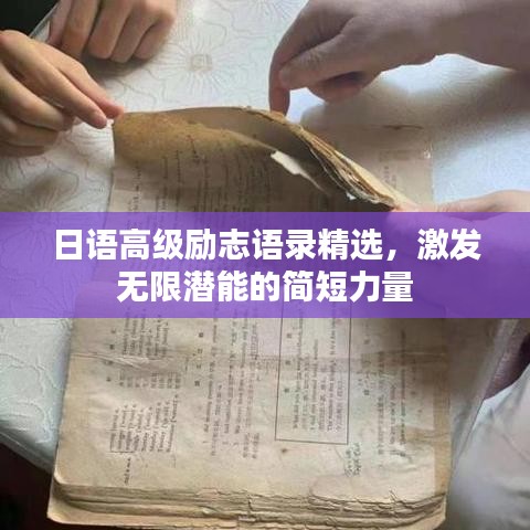 日语高级励志语录精选，激发无限潜能的简短力量