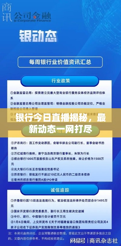 银行今日直播揭秘，最新动态一网打尽