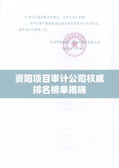 资阳项目审计公司权威排名榜单揭晓