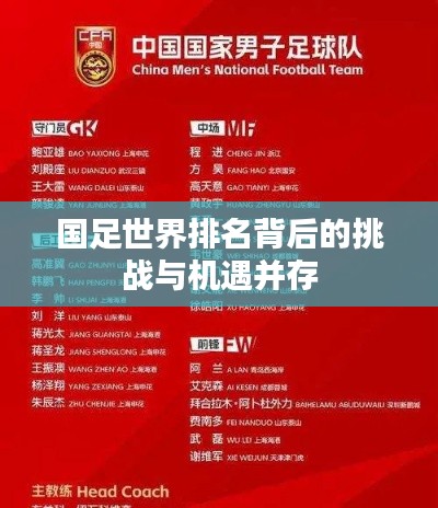 国足世界排名背后的挑战与机遇并存