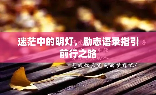 迷茫中的明灯，励志语录指引前行之路