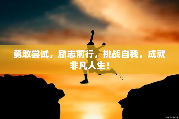 勇敢尝试，励志前行，挑战自我，成就非凡人生！