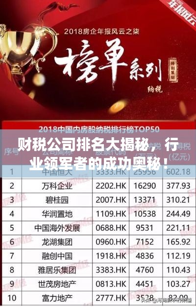 财税公司排名大揭秘，行业领军者的成功奥秘！