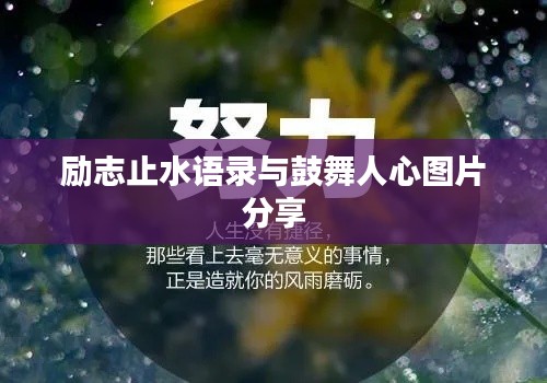 励志止水语录与鼓舞人心图片分享