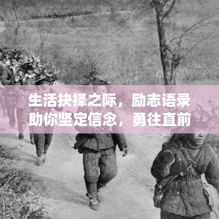 生活抉择之际，励志语录助你坚定信念，勇往直前