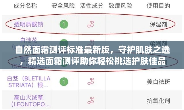 自然面霜测评标准最新版，守护肌肤之选，精选面霜测评助你轻松挑选护肤佳品