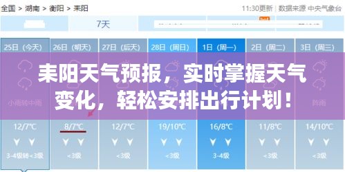耒阳天气预报，实时掌握天气变化，轻松安排出行计划！