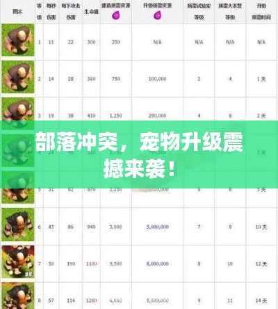 部落冲突，宠物升级震撼来袭！
